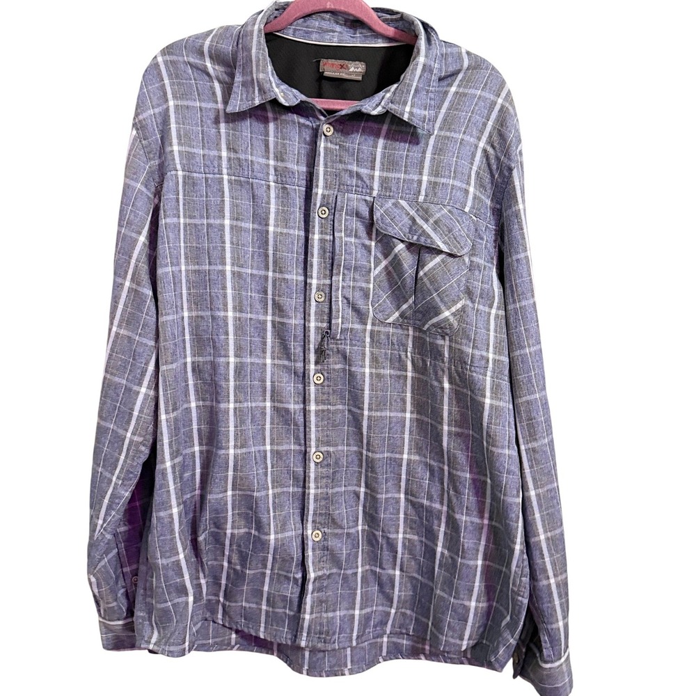 Wrangler Regular Fit‎ Plaid Long Sleeve Button Up Shirt Men L